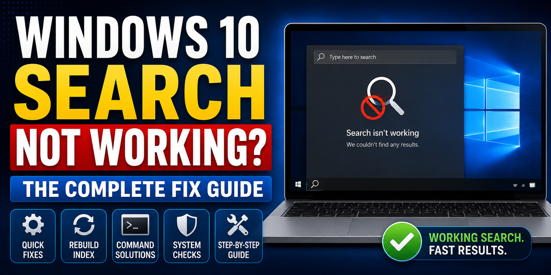 Windows 10 Search Not Working? The Complete Fix Guide